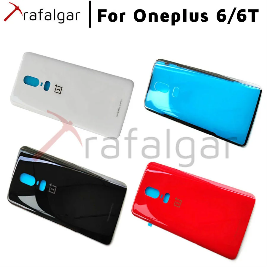 Чехол для аккумулятора Oneplus 6 6T Задняя стеклянная крышка One Plus задняя оконная