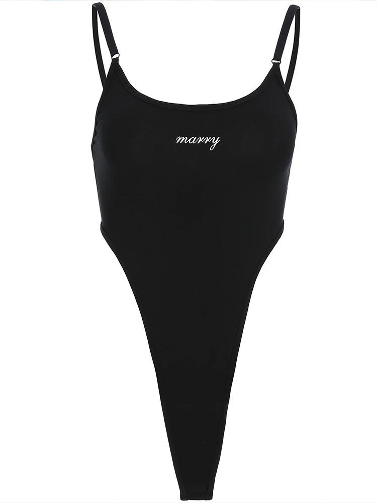 Женский сексуальный боди Weekeep с открытой стороной ремешком Облегающий