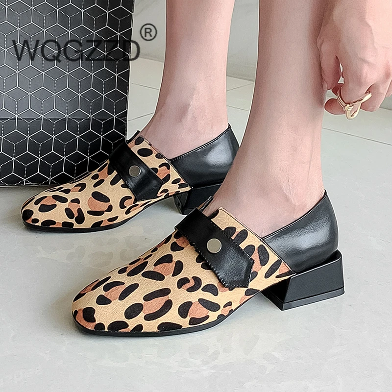 В европейском стиле с отделкой из конского волоса Женская обувь натуральной кожи