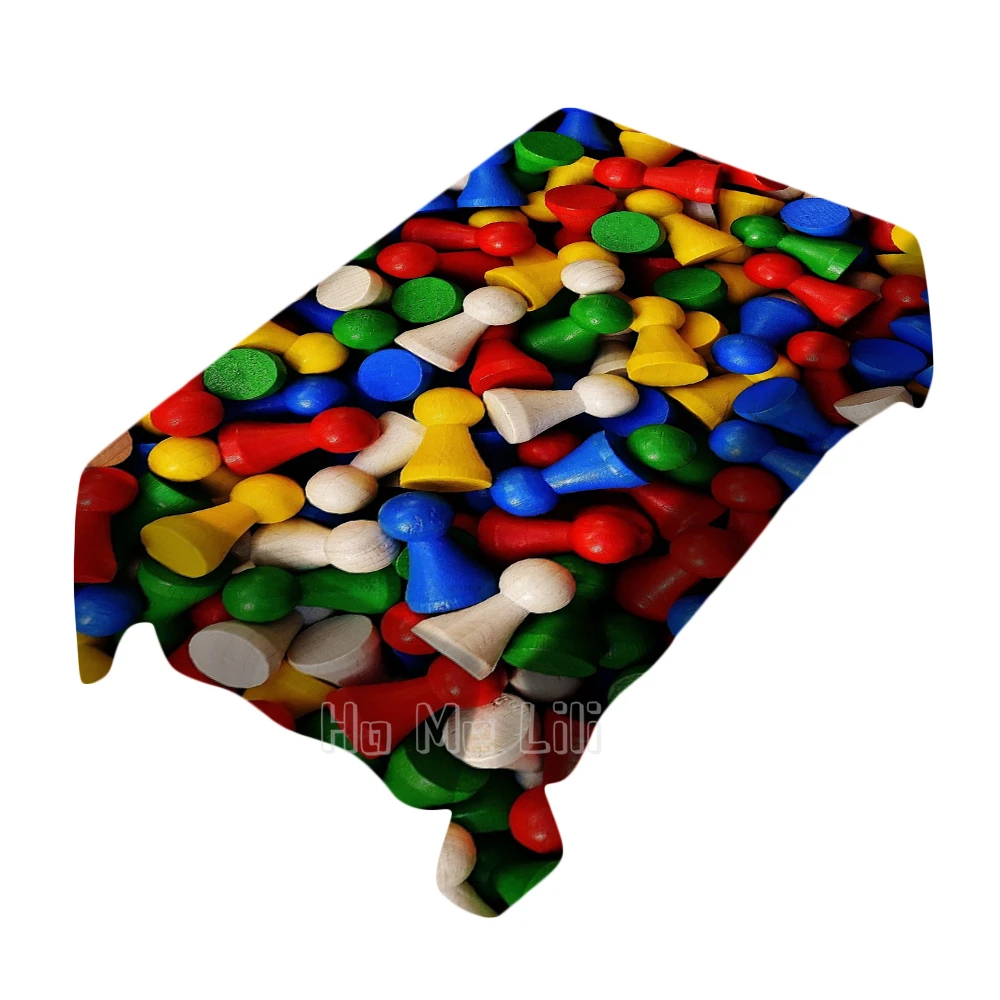 

Coloured Toys Design Waterproof For Dinner Table Cover Decor