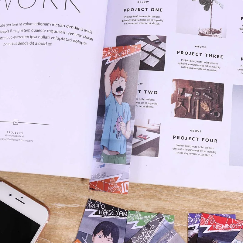 

10Pcs Anime Haikyuu!! Memo Pad Bookmark Mini Memo PadSticky Notes Bookmark Child Student Kawaii Gift Stationery