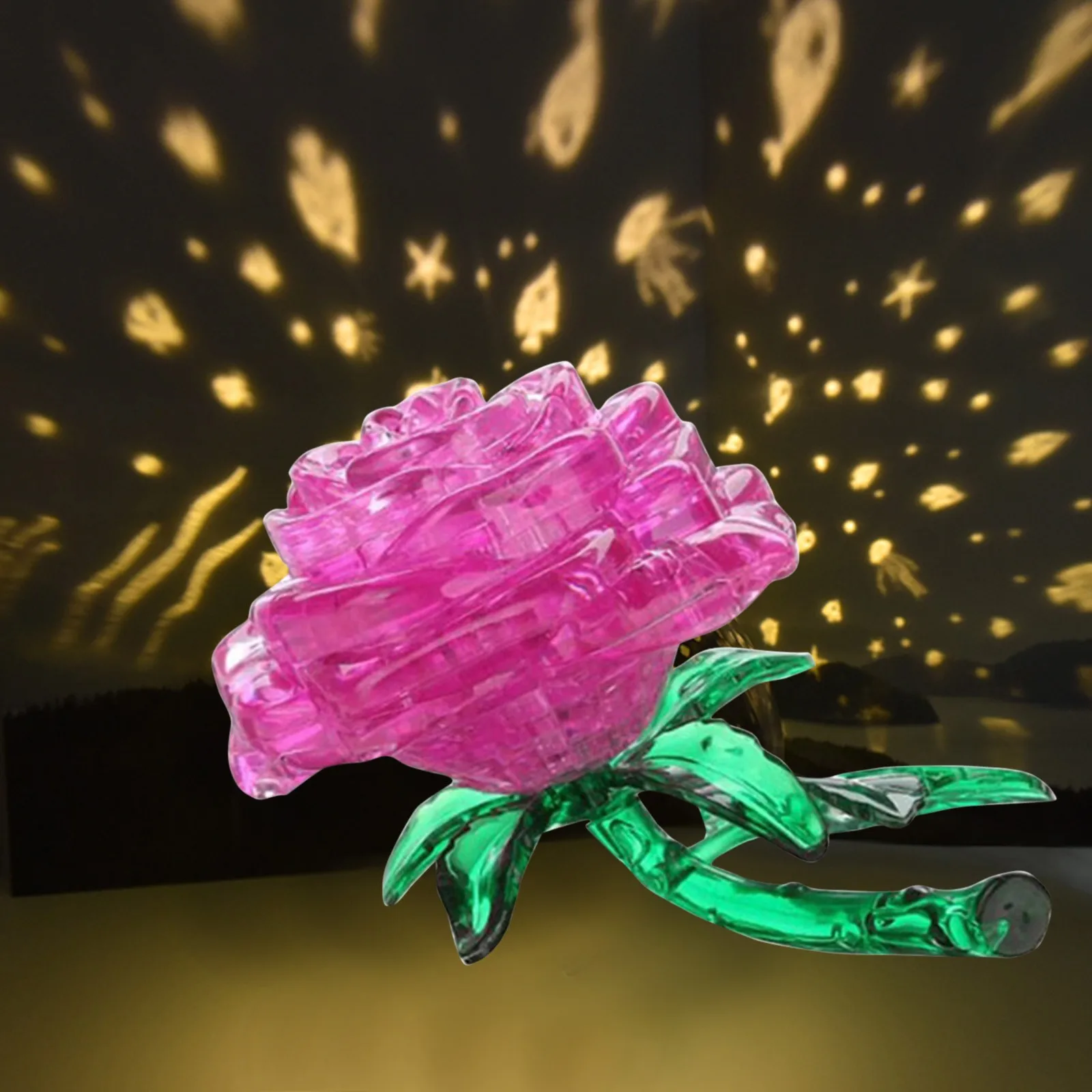 

Montessori Wooden Toy 3d Crystal Building Block Puzzle Romantic Diy Puzzle Creative Decoration Interesting Kid Gifts