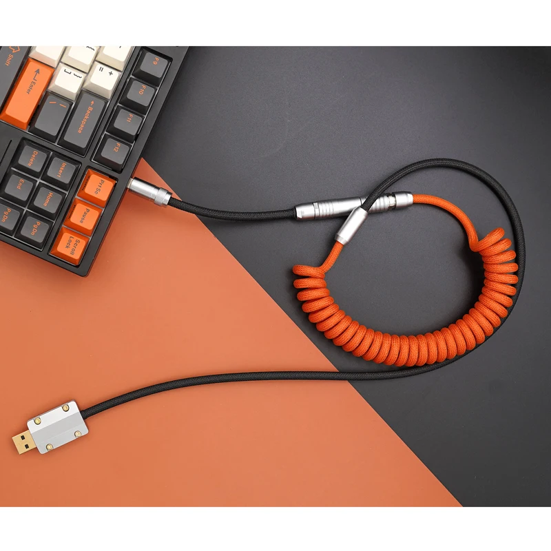 

Механический кабель Geekcable ручной работы с клавиатурой для GMK Limited Carbon Keycap, несколько интерфейсов Type-c Micro Mini USB