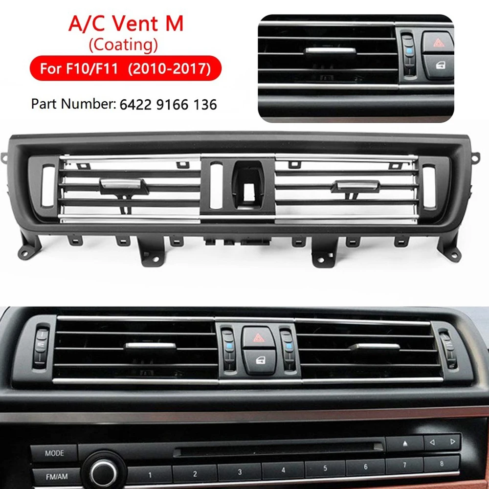 

Air Conditioning Vent Grill Chrome Plate Outlet Panel Auto Interior Parts For BMW 5 Series F10 F11 F18 2010-2016 Accessories