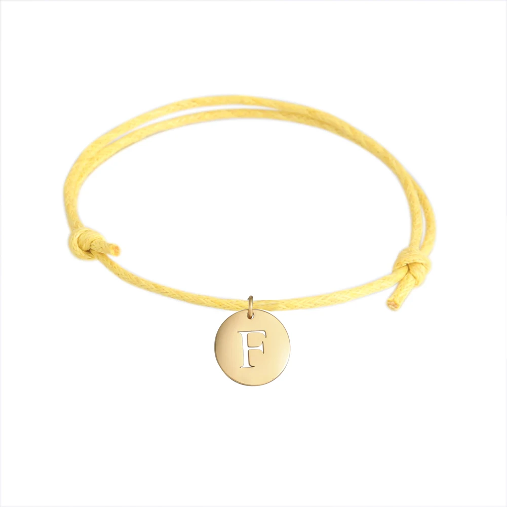 Браслет из нержавеющей стали золотого цвета с заглавной буквой и алфавитом