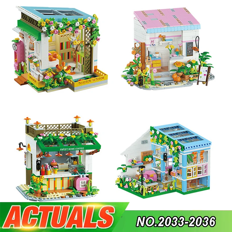 

2033 Micro-particle Street View Series Fairy Tale Town Assembled Building Blocks Bricks Children's Educational Toy Birthday Gift
