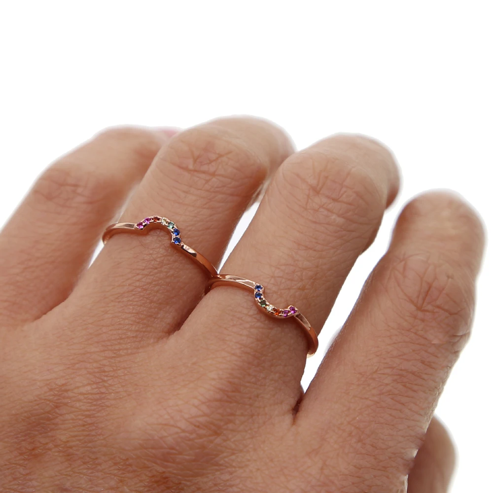 Классические розы золотая радужная кольцо для женщин оптовая продажа с фабрики