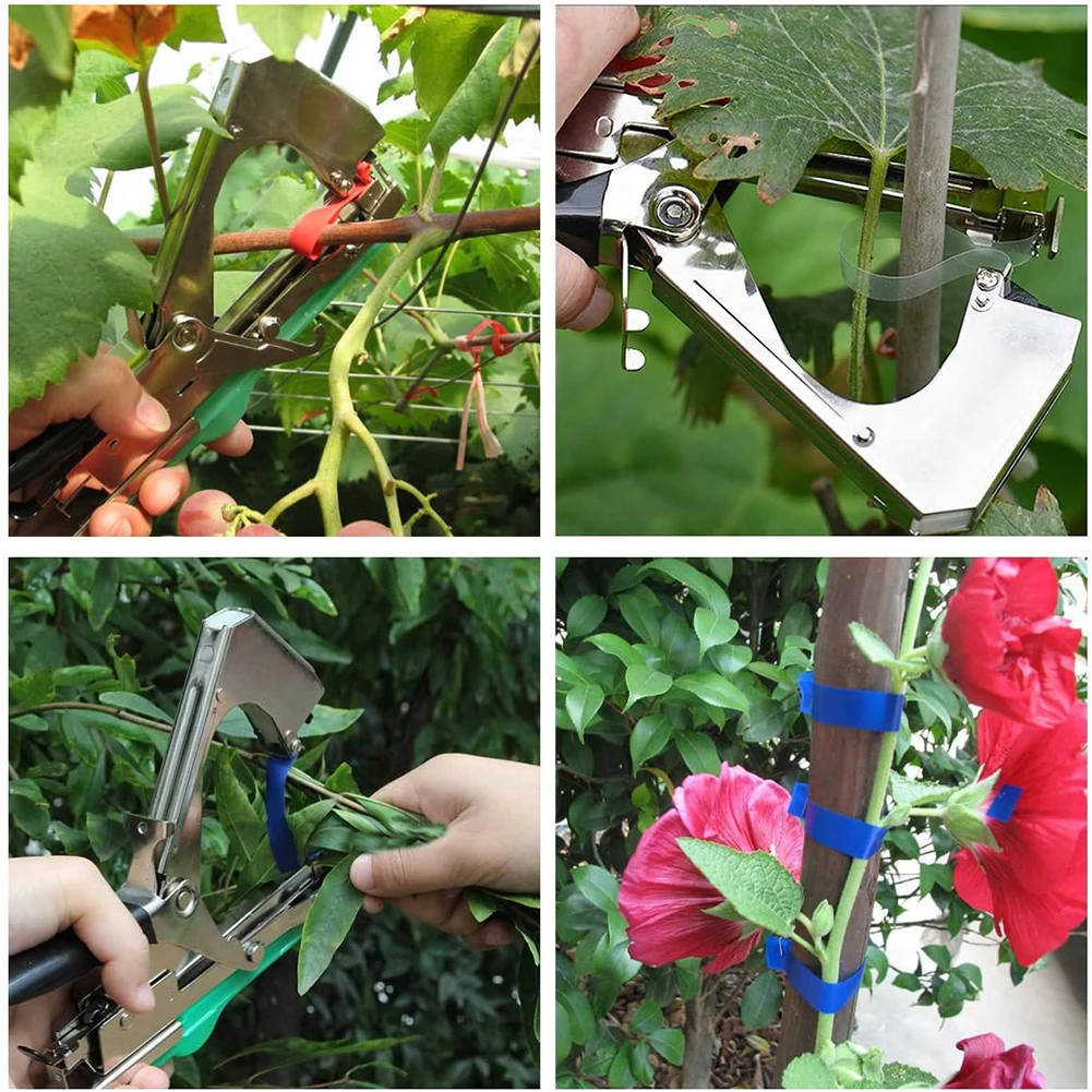 

Garden Tools Tying Machine Hand Garden Tapetool Set Plant Tying Tape Tool With Nail Set For Fruit Flower Vegetable Vine Tomato