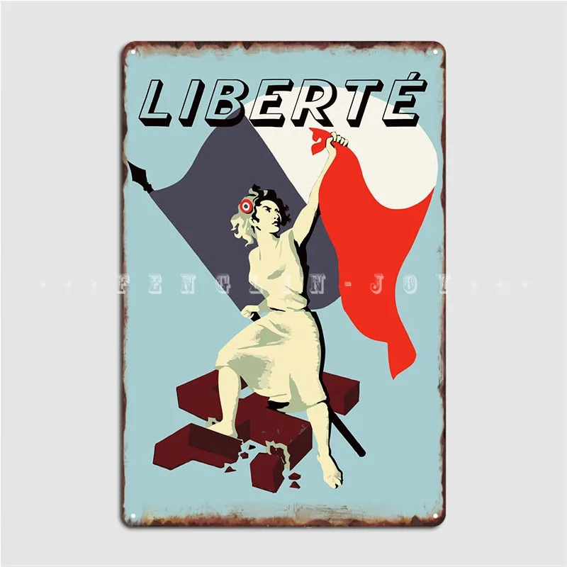 

Металлическая надпись Liberte, создание клувечерние, настенный плакат, клубный бар, жестяной плакат