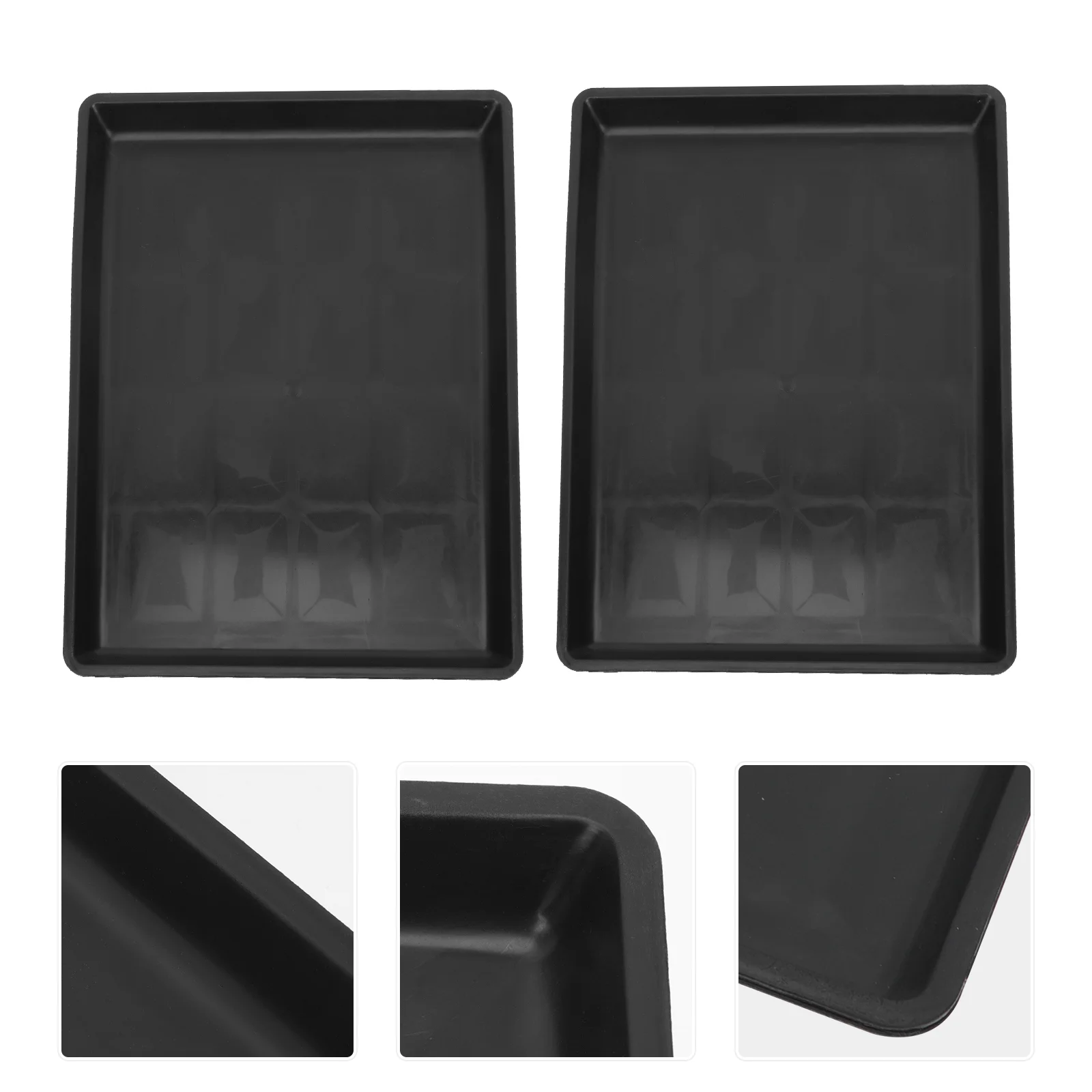 

2pcs Portable Pet Poop Trays Dog Toilet Trays Plastic Pet Bedpans (Black)
