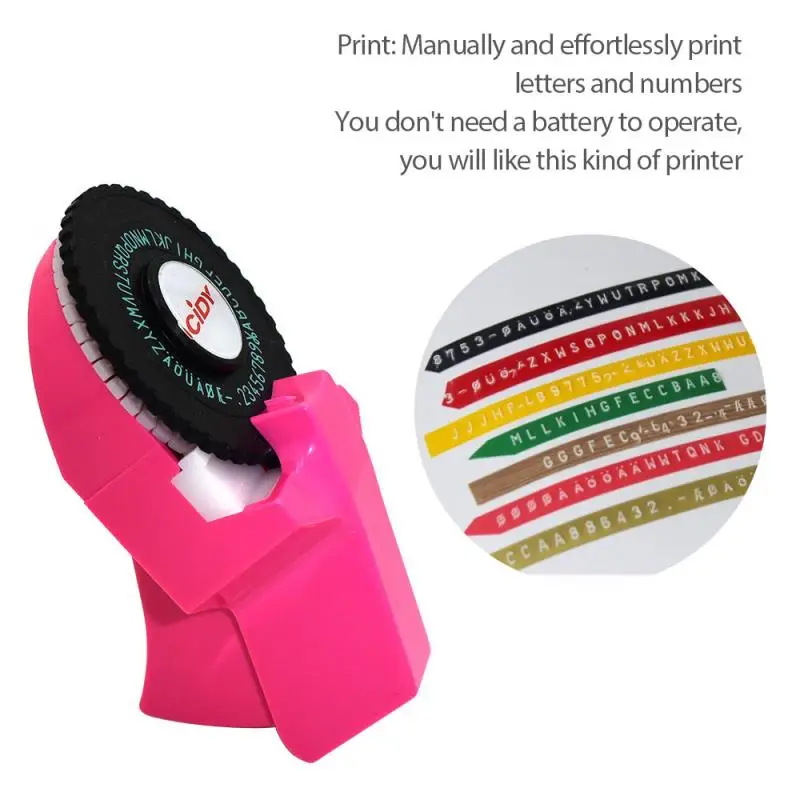 Mini Manual Labeling Machine Embossing Typewriter Tape 9 Mm Print Letters And Numbers Manually Effortlessly | Дом и сад