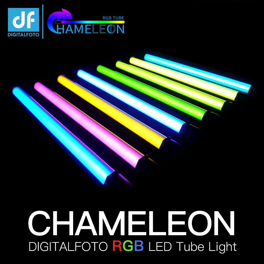 Горячая Распродажа DF DIGITALFOTO Хамелеон RGB светодиодный ламповый Светильник Красочные специальные эффекты фильм фотографии держать лампа для видео