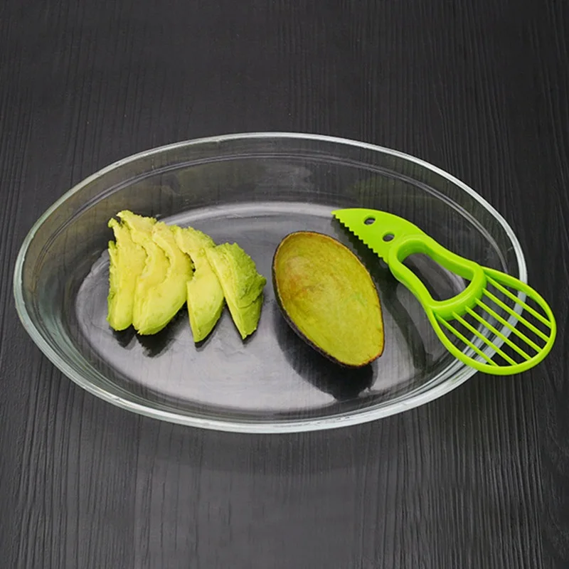 3 в 1 авокадо Slicer Ши нож для удаления сердцевины и нарезания масло Фруктовый резак