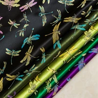 new 2021 90 high density dragonfly brocade fabric mahogany sofa cushion cloth antique costume cheongsam cloth satin cloth
