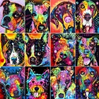 2021 5D полноразмернаякруглая алмазная живопись своими руками, цветная вышивка с собакой, Серия животных, мозаика, вышивка крестиком стразы, художественная живопись