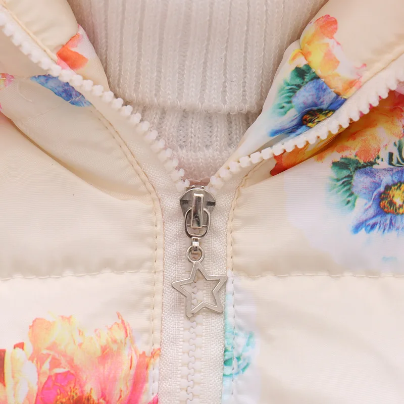 Пуховик для новорожденных девочек хлопковые пальто с принтом куртки