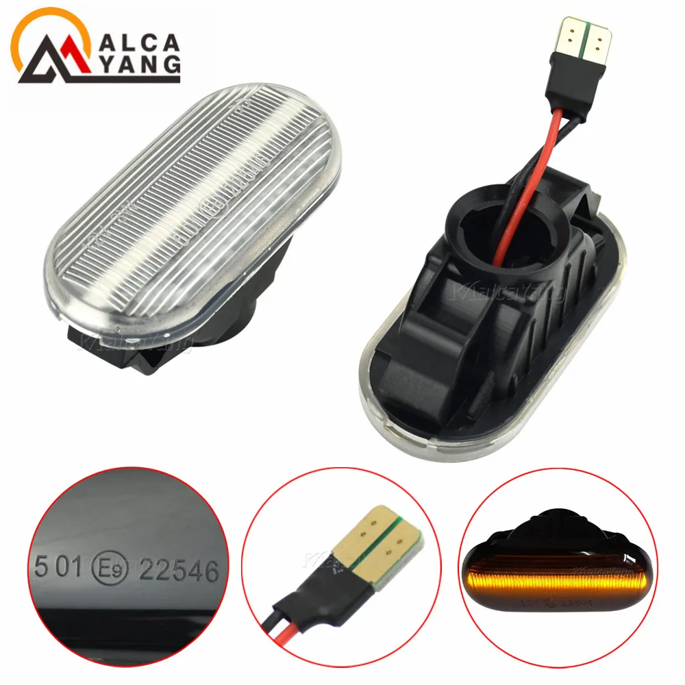 2pcs Dynamic LED Side Marker Lights 12V Flowing Turn Signal Light Repeater Lamp Panel for Nissan Qashqai J10 Micra C | Автомобили и
