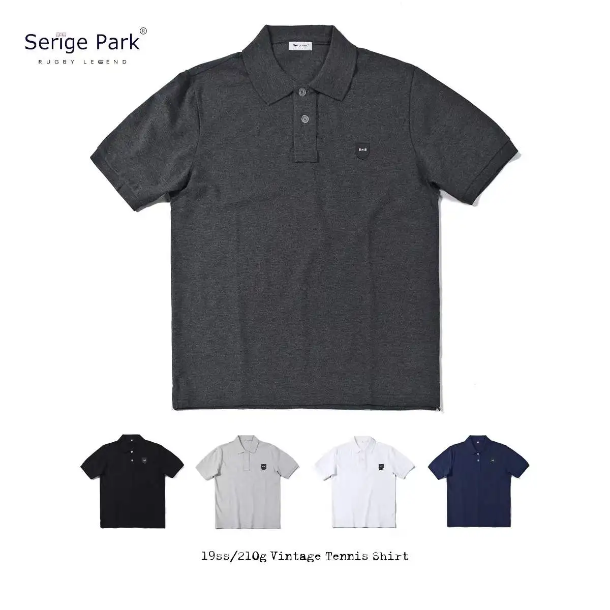 

2022 men's polo shirt with cotton material classical design man navy blue polos serige park for france luxury branded shirts