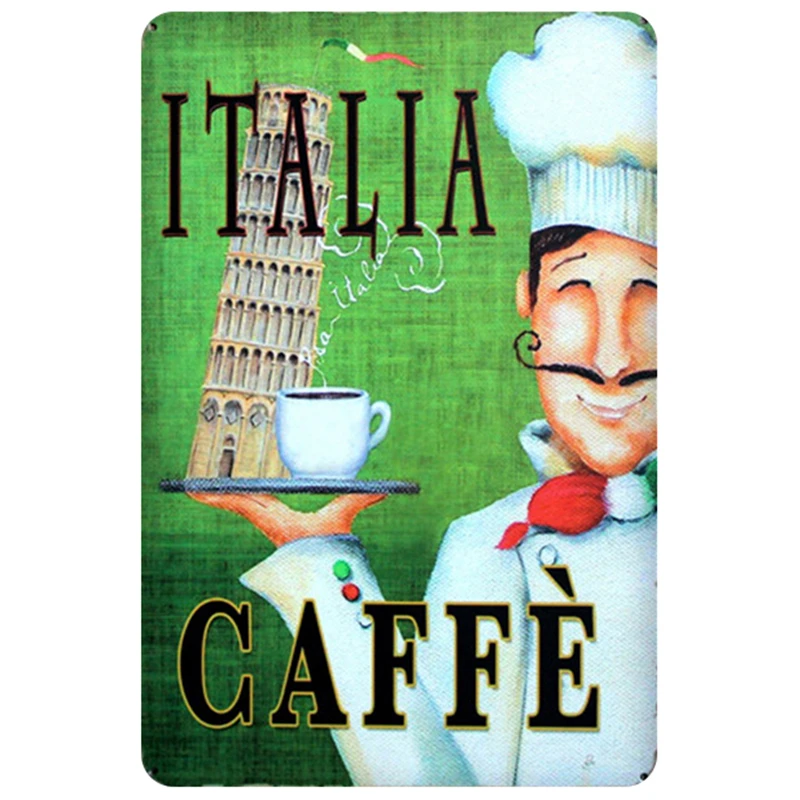 Металлическая вывеска для кофе винтажная жестяная Шикарный декор винтажные