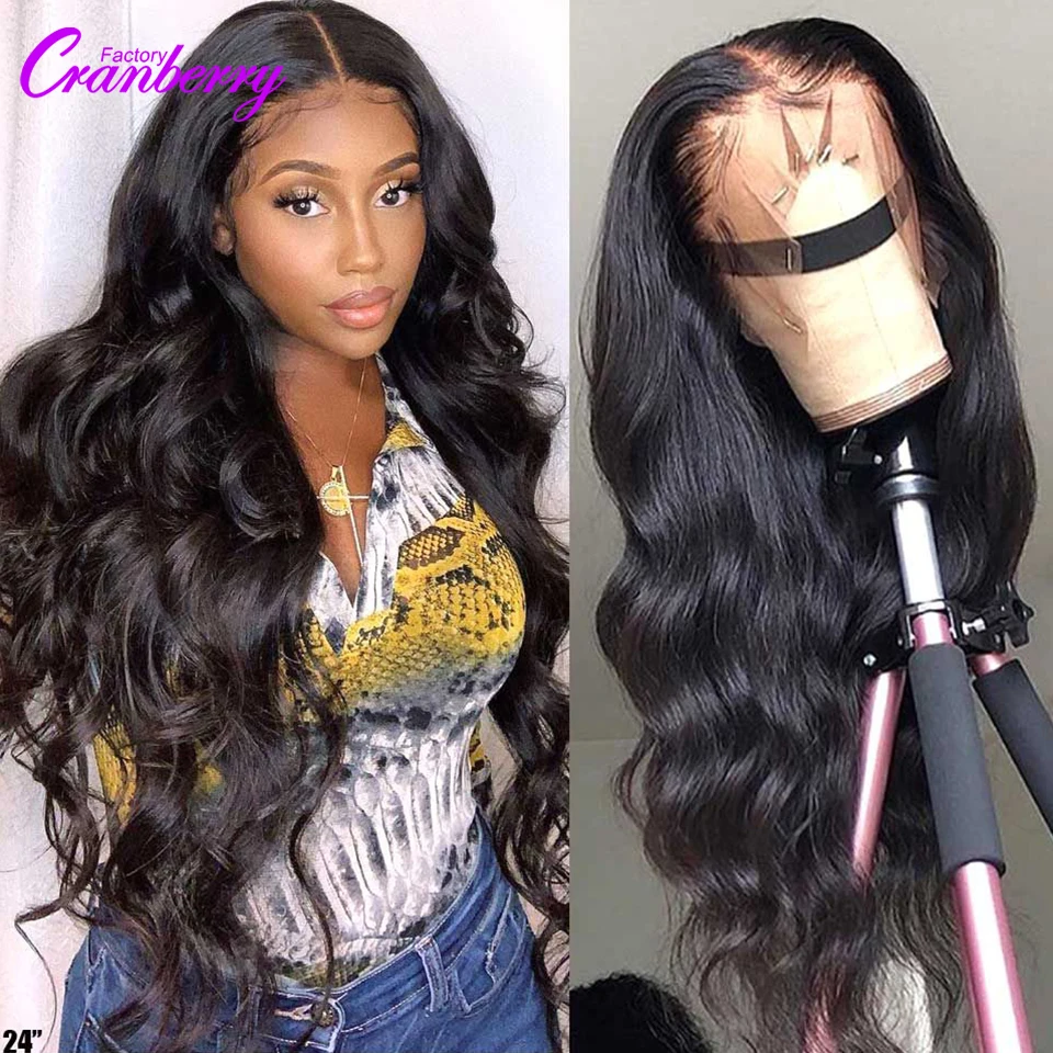 Cranberry Hair Body Wave Lace Front Wig Remy Peruvian Lace Front Human Hair Wigs For Women Prelucked 13X4 Body Wave Frontal Wig