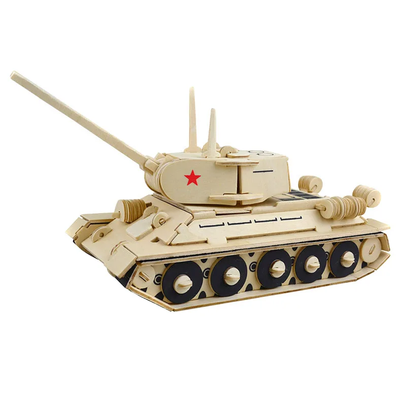 Моделирование Танк деревянные ремесла Строительный набор 3D деревянная модель