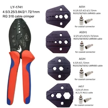 RG316 crimping tool fiber optic cable crimp plier RG58 RG59 RG6 LMR coaxial RG6 connector crimping tool ratchet crimper tool