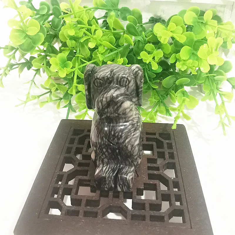 Free shipping 2 inches dog Shape Natural Crystal Healing Reiki Stone Pendant Mascot Figurine For Home Desk Decoration Gift ZP | Дом и сад