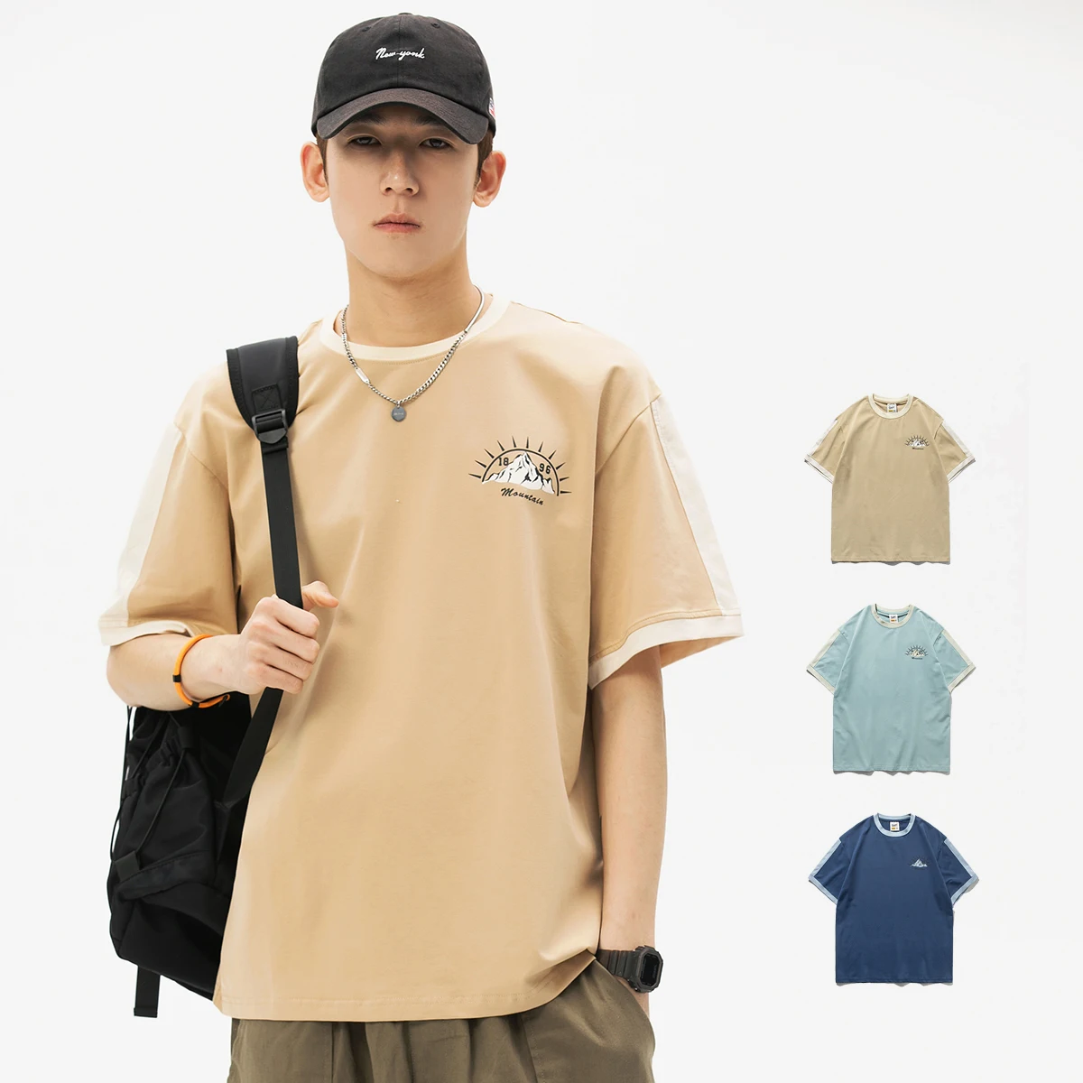 Повседневные летние рубашки с коротким рукавом однотонная Модная хлопковая