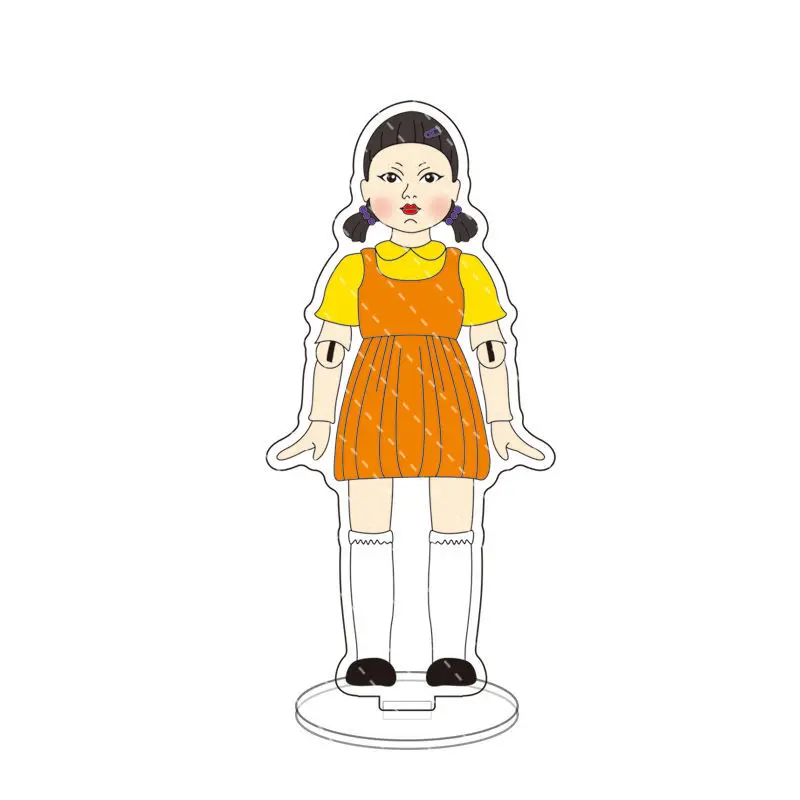 

Squid Game Mask Triangle Square Circle Character Model Collectible Figurines Hand-Made Acrylic Model Decoration Doll Toy