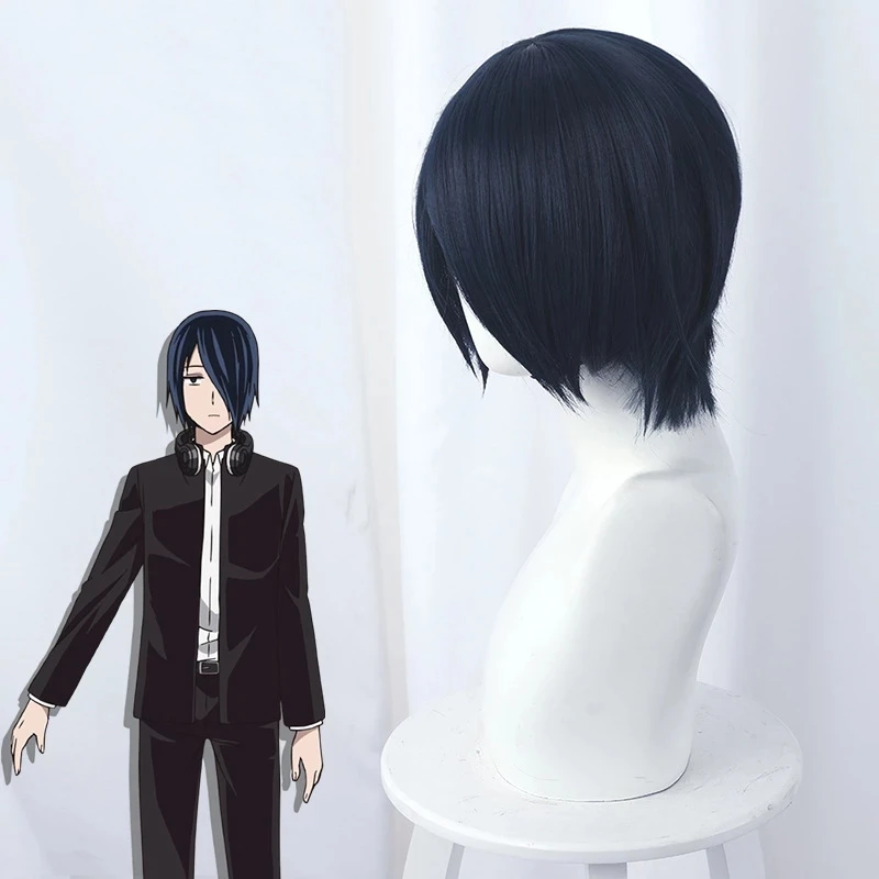 Kaguya-sama: Love is War Yu Ishigami темно-синий короткий парик для косплея термостойкий костюм
