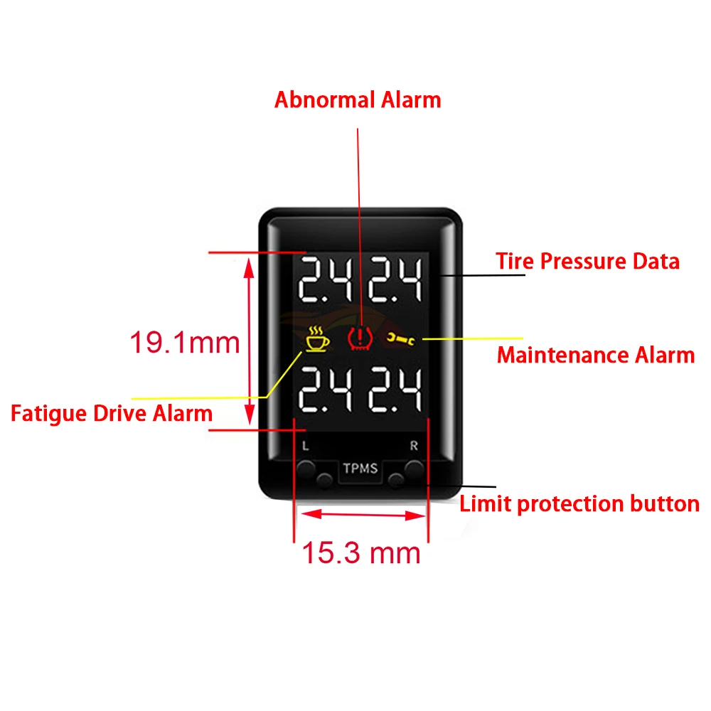 Автомобильный цифровой датчик давления в шинах OBD TPMS системы безопасности шин