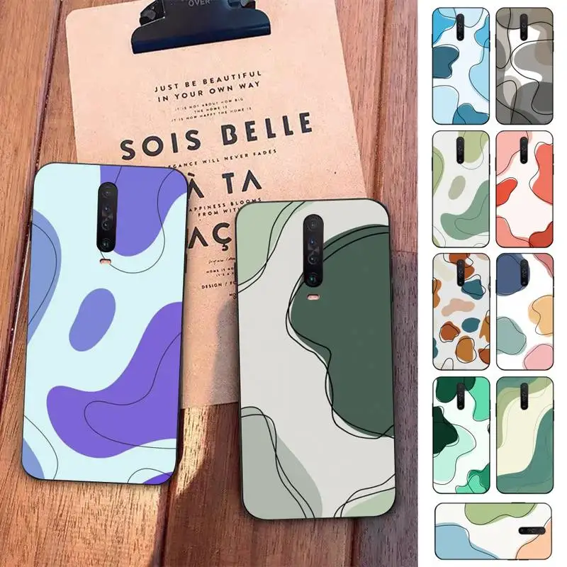 

TOPLBPCS Art Retro Abstract Geometry Phone Case for Redmi 5 6 7 8 9 A 5plus K20 4X S2 GO 6 K30 pro