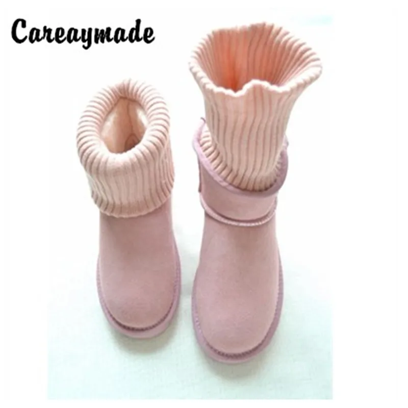 Careaymade-snow boots Europe warm winter wool mouth thick soled boots with low wool shoes short sleeve foot lazy boots,9 colors