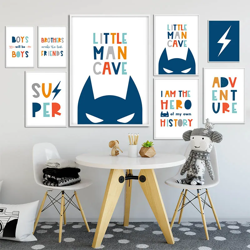 Детские стихи Wall Art холст картины с принтом в виде персонажей из мультфильма