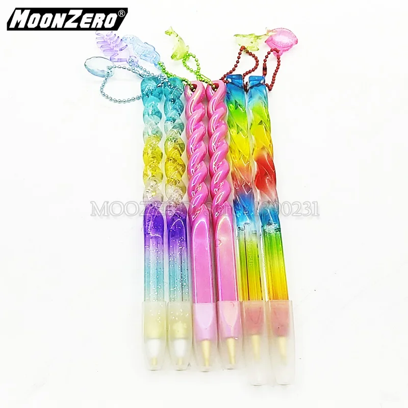 6 Pens Новая Радужная красочная ручка с цепочкой, аксессуары для вышивки, восковая алмазная живопись, вышивка крестиком, точечный сверлильный инструмент для выкладывания мозаики, наборы - Цвет: 6 Pens