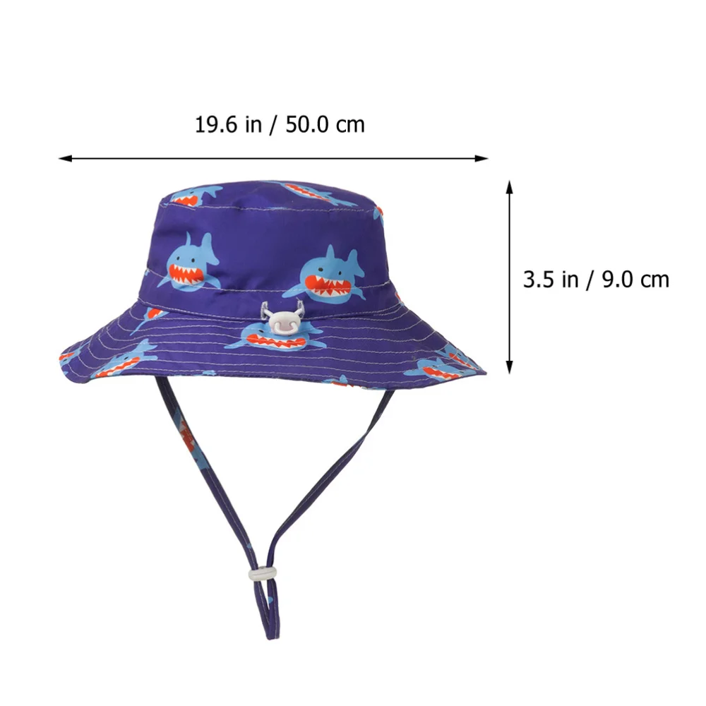 

Sun Protection Hat Cartoon Fisherman Hat Anti-UV Bucket Caps with Chin Strap