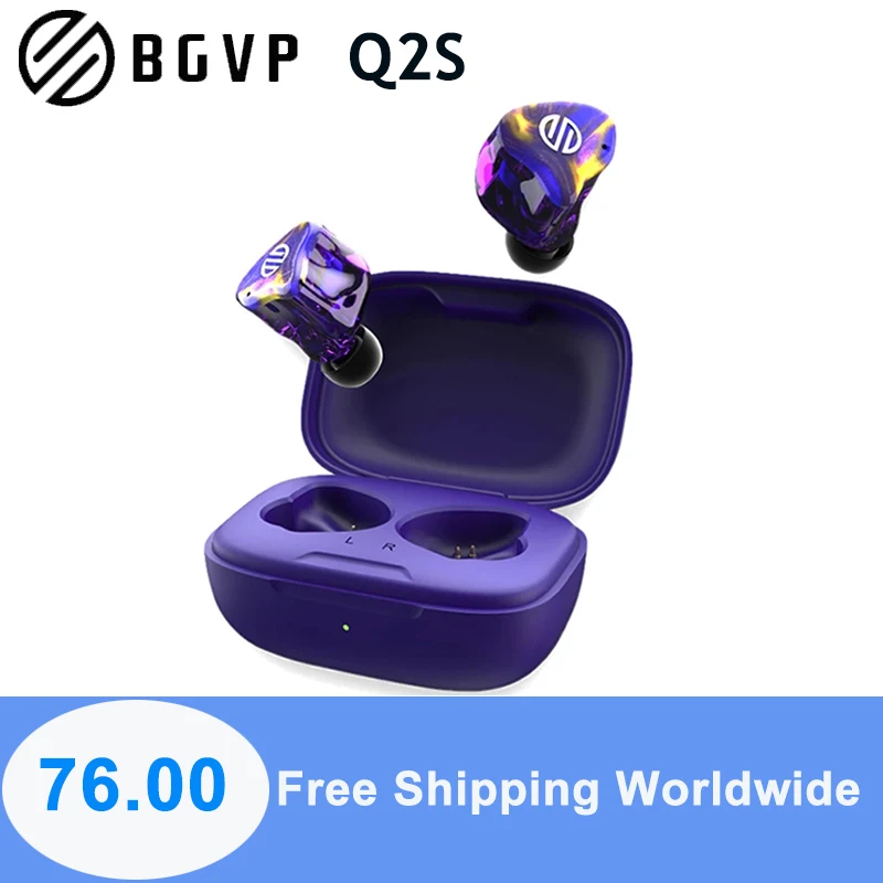 

Проводные и беспроводные наушники BGVP Q2S TWS knowels, Универсальные наушники двойного назначения с кабелем MMCX, гарнитуры