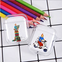 the adventures of tintin animation cartoon soft silicone tpu case for airpods 1 2 3 pro clear wireless bluetooth earphone box