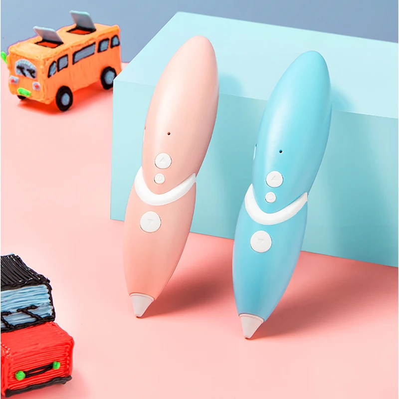 

DIY 3D Pen Low Temperature Wireless 3D Printing Pen Voice Prompt USB Rechargeable 3D Drawing Pen for Kids Educational Toys Gifts