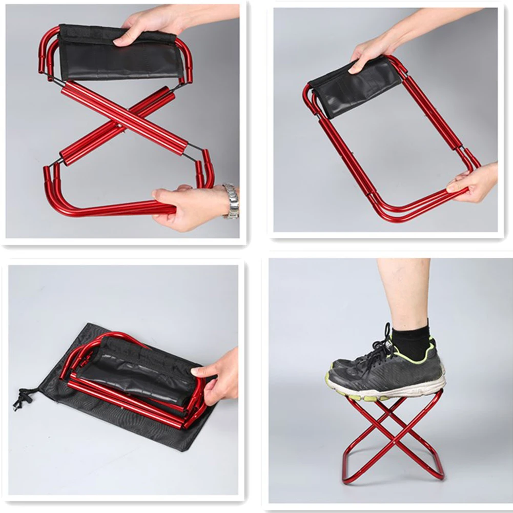 Портативный складной стул из алюминиевого сплава для рыбалки путешествий