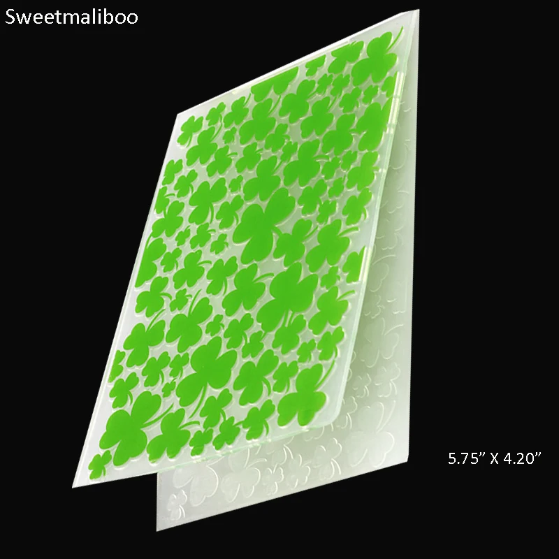 Счастливая трава листья тиснение папка пластиковая DIY трафареты для