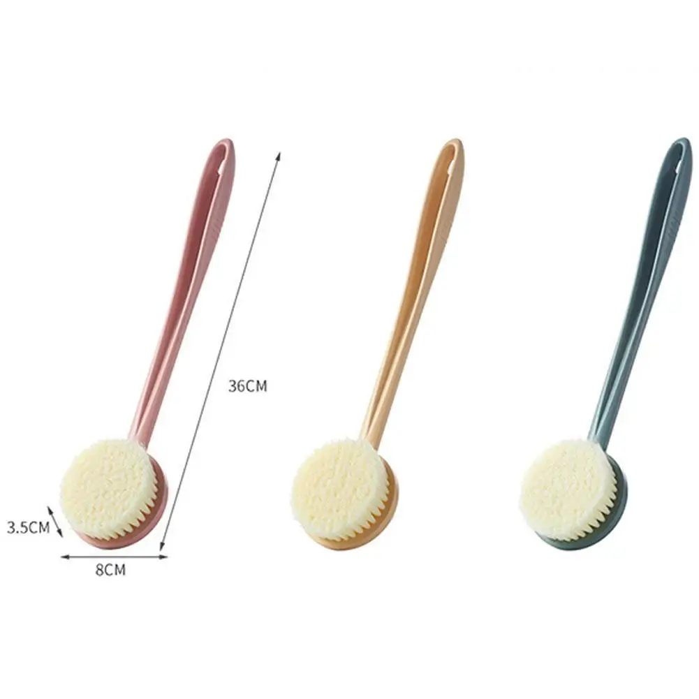 

1PC Long Handle Bath Brush Exfoliating Body Massage Shower Brush SPA Woman Man Skin Care Dry Body Brush 3 Colors Wholesale
