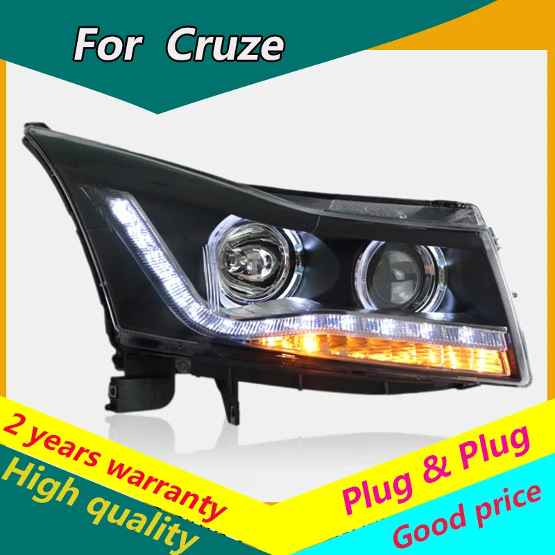 

KOWELL Car Styling for Chevrolet Cruze Headlights Cruze A8 LED Headlight DRL Lens Double Beam H7 HID Xenon Car Accessories