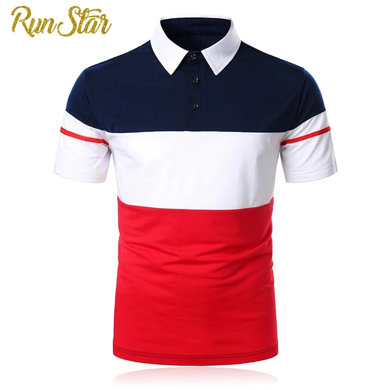 

2021 Men Brand polo shirt men Summer Tops Cotton Short Sleeve Striped Classic & Business homme Male Clothing Tops