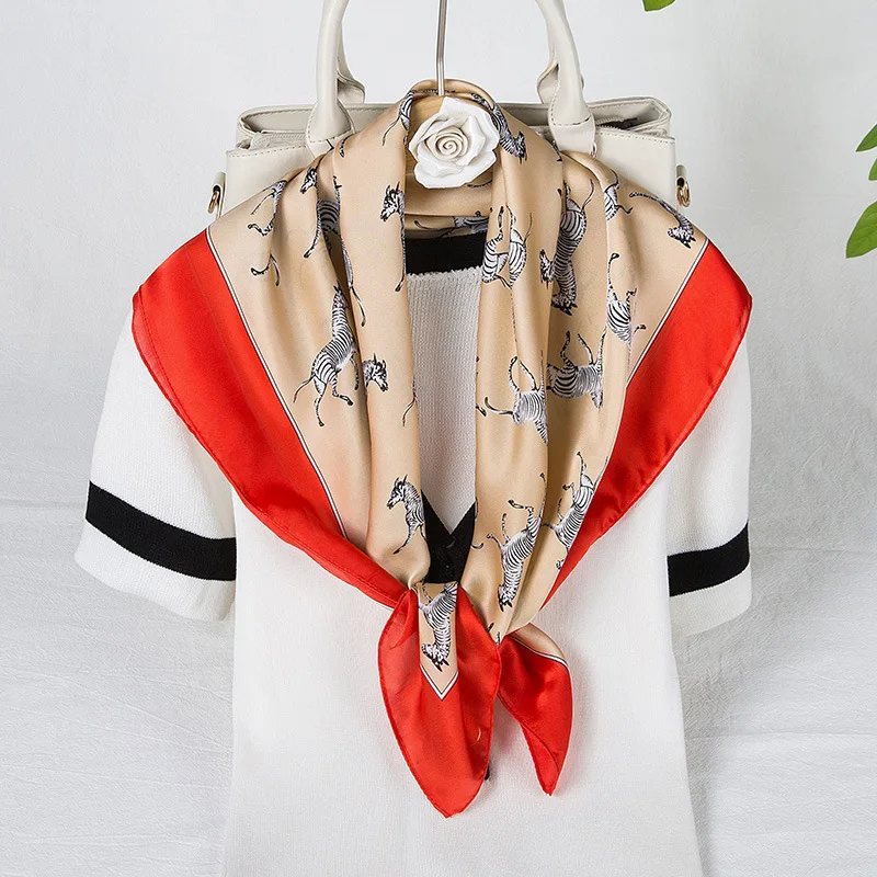 

Новинка, женские шарфы 70*70 см на весну и осень, модные квадратные летние шали с волнистым украшением, шарф