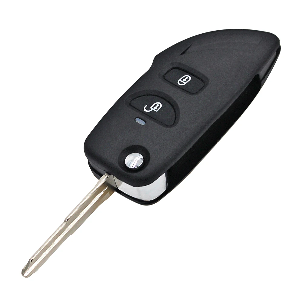 2 Button New Replacement Folding Flip Remote Key Shell Case Smart Car Housing Cover Fob with Uncut Blade For Hyundai Elantra | Автомобили