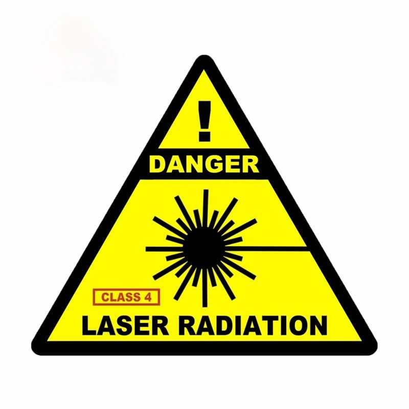 

Warning Danger Laser Radiation Triangle Laptop Car Stickers Occlusion Scratch Cartoon Decal Vinyl Material Kk13*11cm