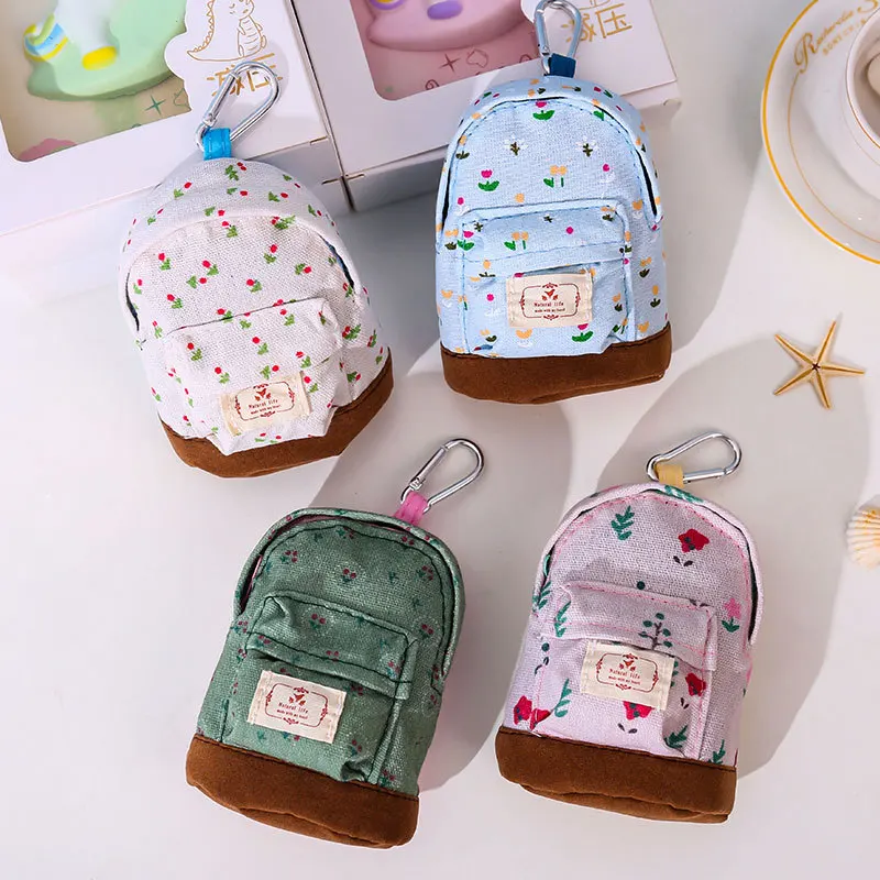 Модный тканевый мини-Рюкзак Kawaii с цветочным рисунком для женщин и девочек