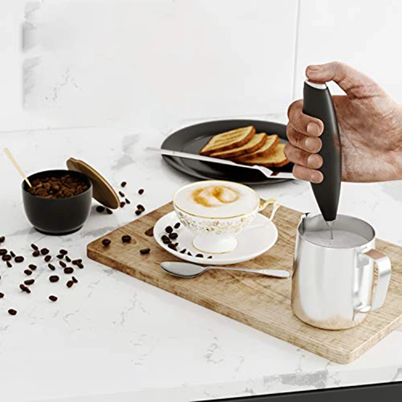 

Handheld Electric Coffee Mixer Frother Automatic Milk Beverage Foamer Cream Whisk Cooking Stirrer Egg Beater With Stand