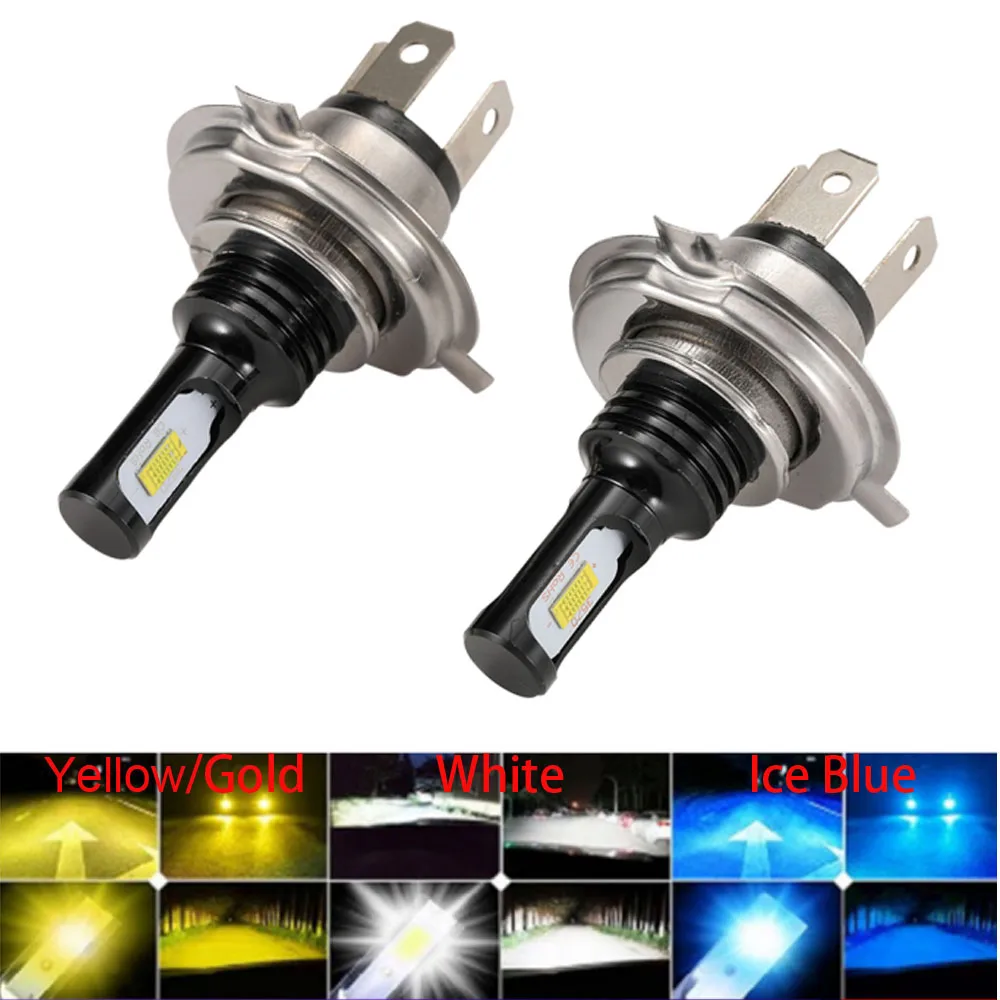 2Pcs LED Fog Lights 12v Bulbs For Car H1 LED H8 H11 H19 H16 9006 HB4 9005 HB3 H7 LED H4 Auto Running Lamp 6000K  Car Headlight
